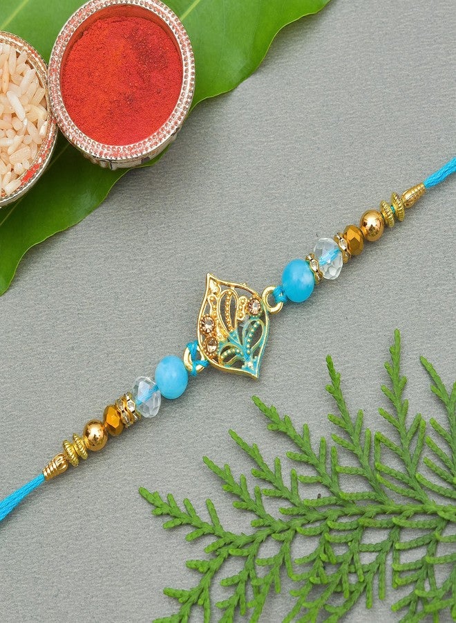 brown leaf Pack of 2 Bhaiya-bhabhi Rakhi Set Kids Rakhi Set with Smart Bands With Roli Pack Rakhi Fun Charms For Rakshabandhan (5) - Image 3
